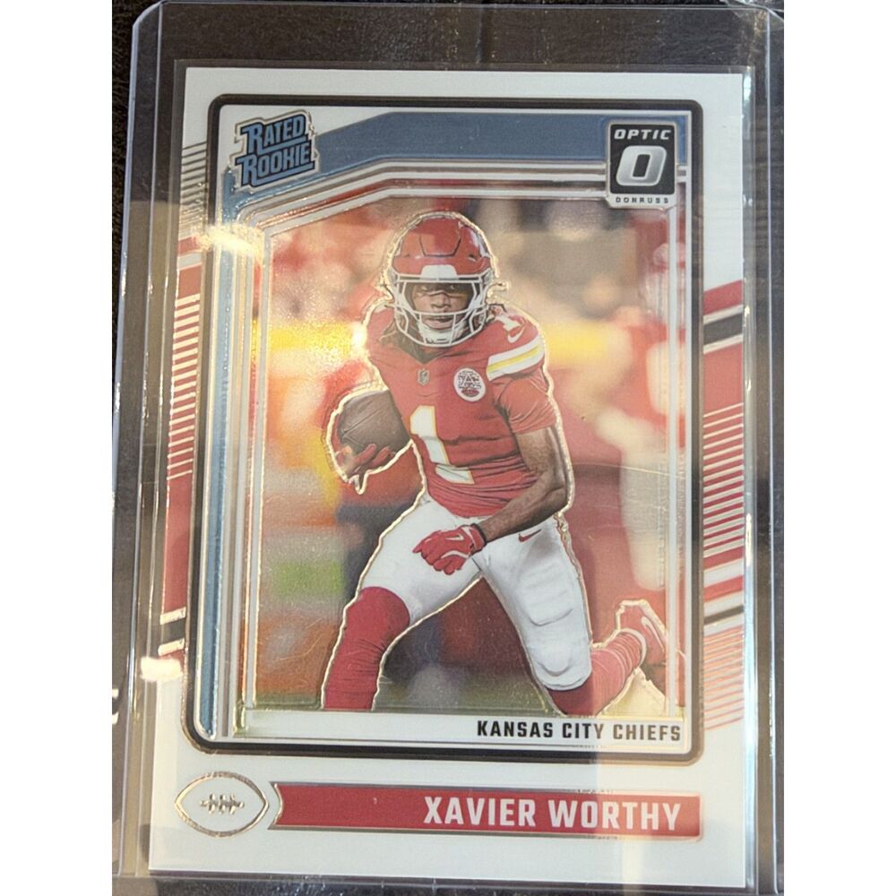 2024 Donruss Optic Xavier Worthy Rated Rookie RC #300 Kansas City Chiefs